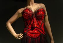 Comment attacher des jarretelles à votre corset ? female mannequin in red dress