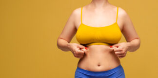 IMG : comment la calculer et l’interpréter ? Beauty woman in multicolored underwear on yellow background